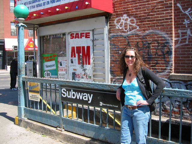 In front of the subway in Brooklyn