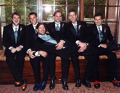 Christian on the Groomsmens' Laps