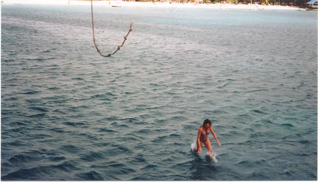 Kari's walking on water!