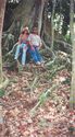 Kari and Christian beneath a giant Banyan Tree