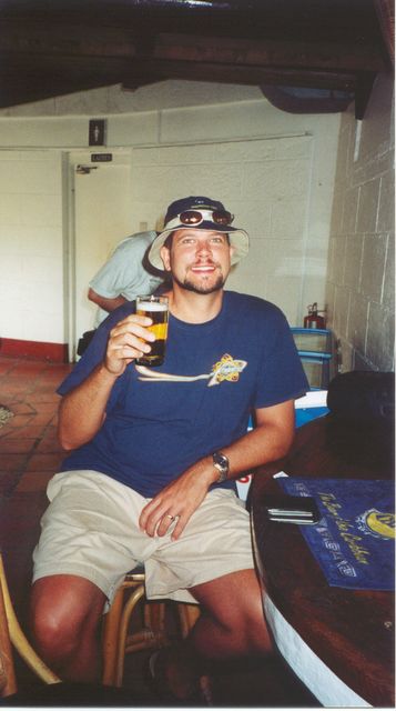 Christian at Harrison's Cave on Barbados