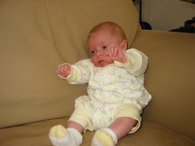 Yay -  can sit all by myself!
