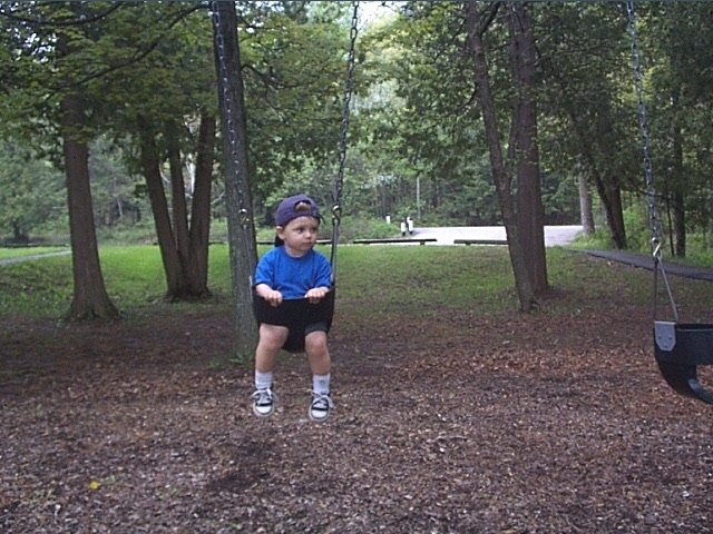 Owen loves to swing!