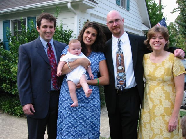 Tyler with his Godparents
