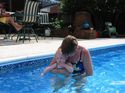 Julie in the pool