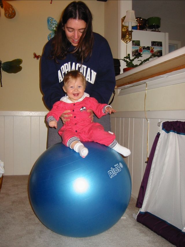 Fun on the ball with Aunt Kari