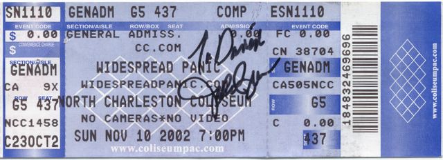 Ticket Stub Signed by JB