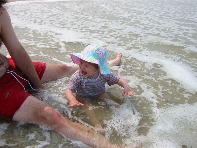 Julie in the waves