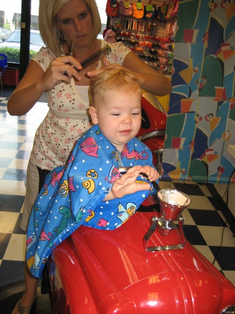 Ethan's First Haircut 8-7-07, photo 5
