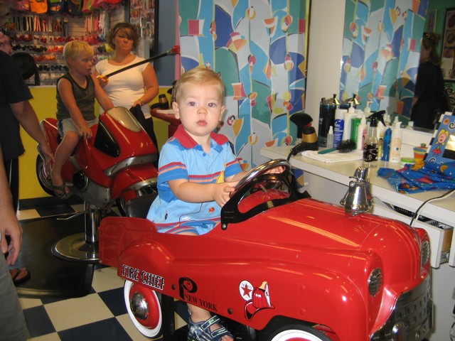 Ethan's First Haircut 8-7-07, photo 6