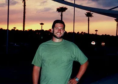 Christian and the sunset