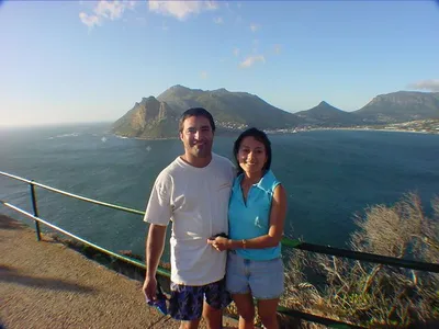 Jaz and Brett with Hout Bay as the Backdrop