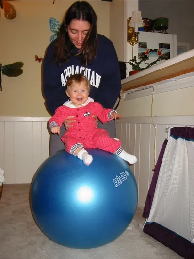 Fun on the ball with Aunt Kari