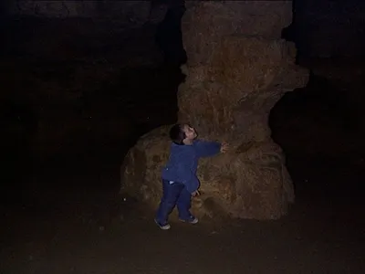 Owen in a cave