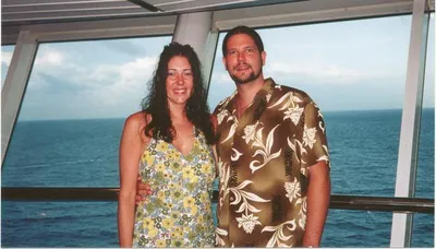 Kari and Christian on the cruise ship