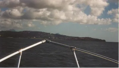 View from our private water taxi on St. Lucia