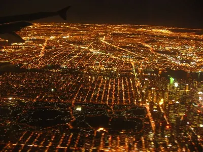 View of NYC from the airplane
