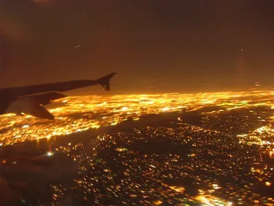 Look - you can see the wing of the plane!
