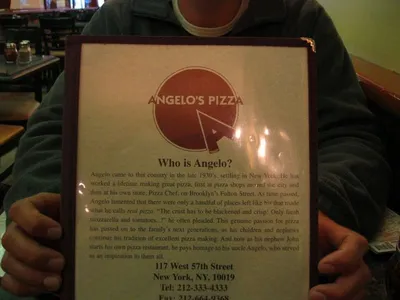 Angelo's Pizza menu