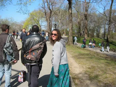 Walking through Central Park