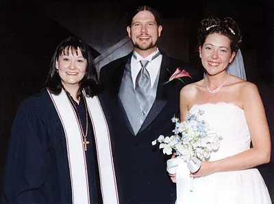 Reverand Rebecca Nagy and the Newlyweds