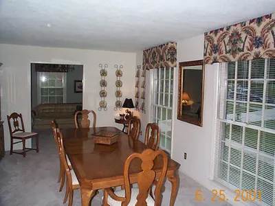The formal dining room...