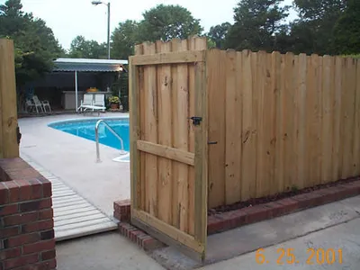 Gate to pool area