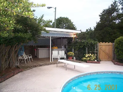 The pool cabana