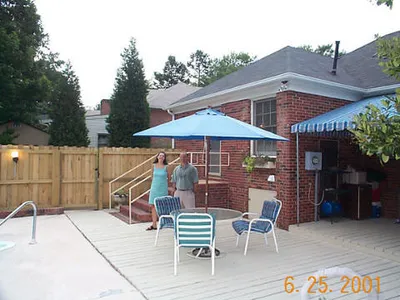Poolside patio