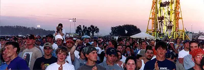 The crowd and the ferris wheel