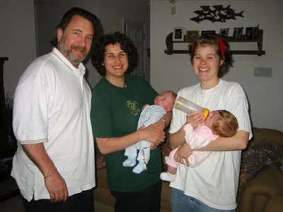 Nona and Papa with the babies