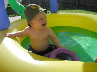 Smiling in the Pool