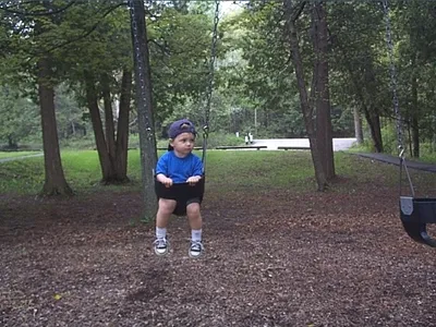 Owen loves to swing!