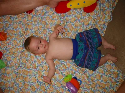 Tyler in his trunks